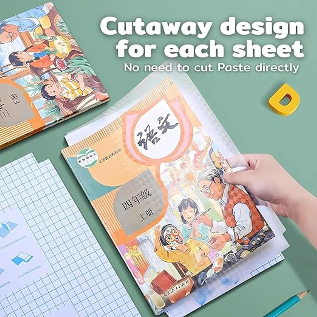 Transparent Paper Sticker Book Cover [30 Pcs]